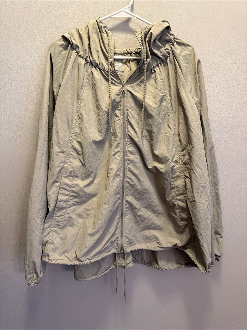 Avia Light Beige Hooded Raincoat